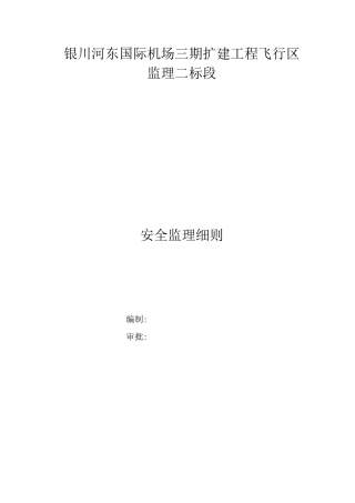 银川机场安全监理细则