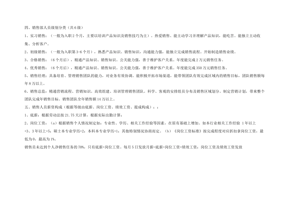 销售部提成及管理制度_第2页