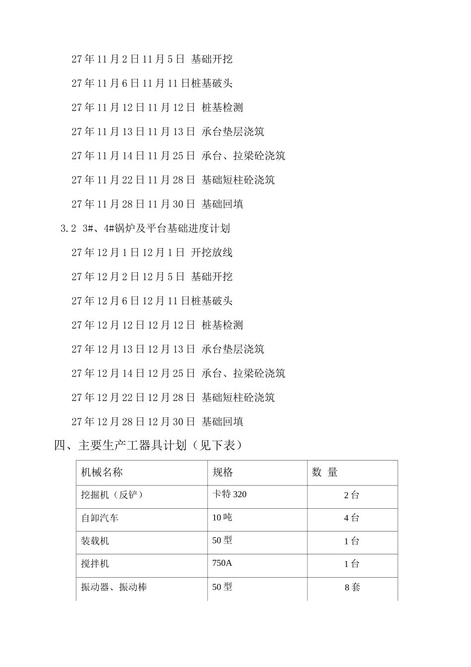 锅炉及锅炉平台基础施工方案_第2页