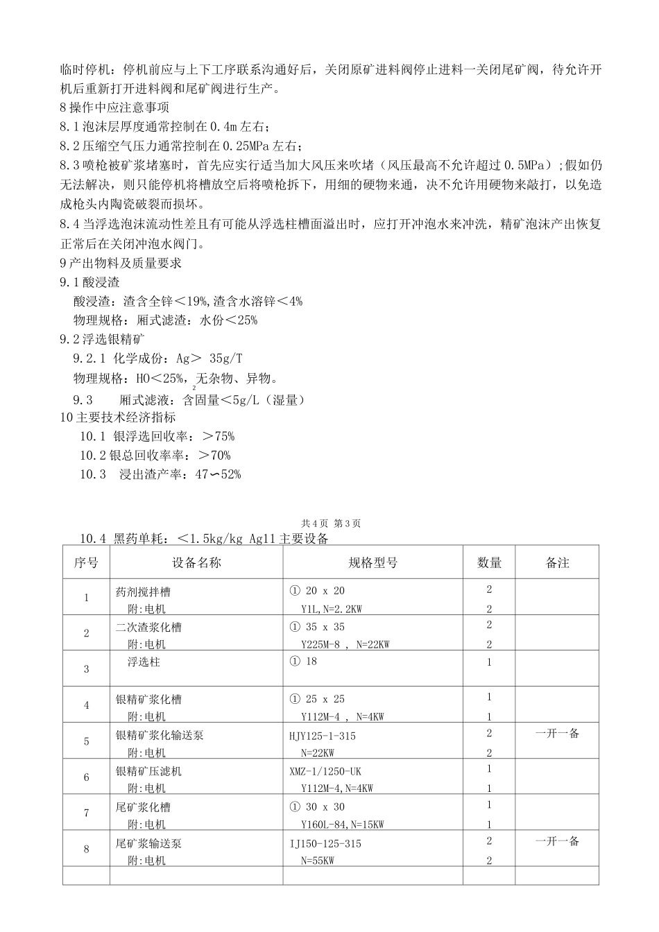 锌冶炼银浮选工艺操作规程_第3页