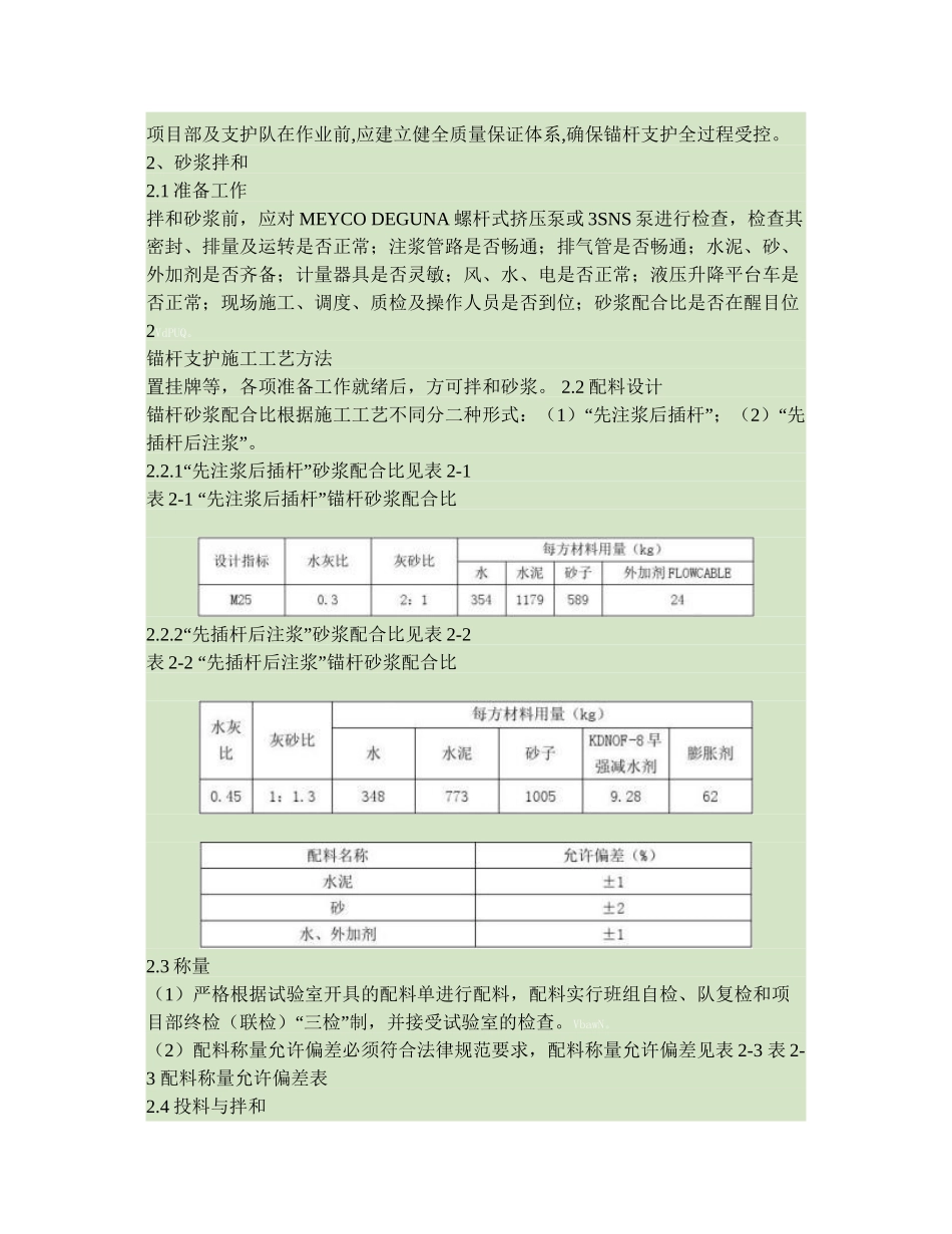 锚杆支护施工工艺方法._第3页