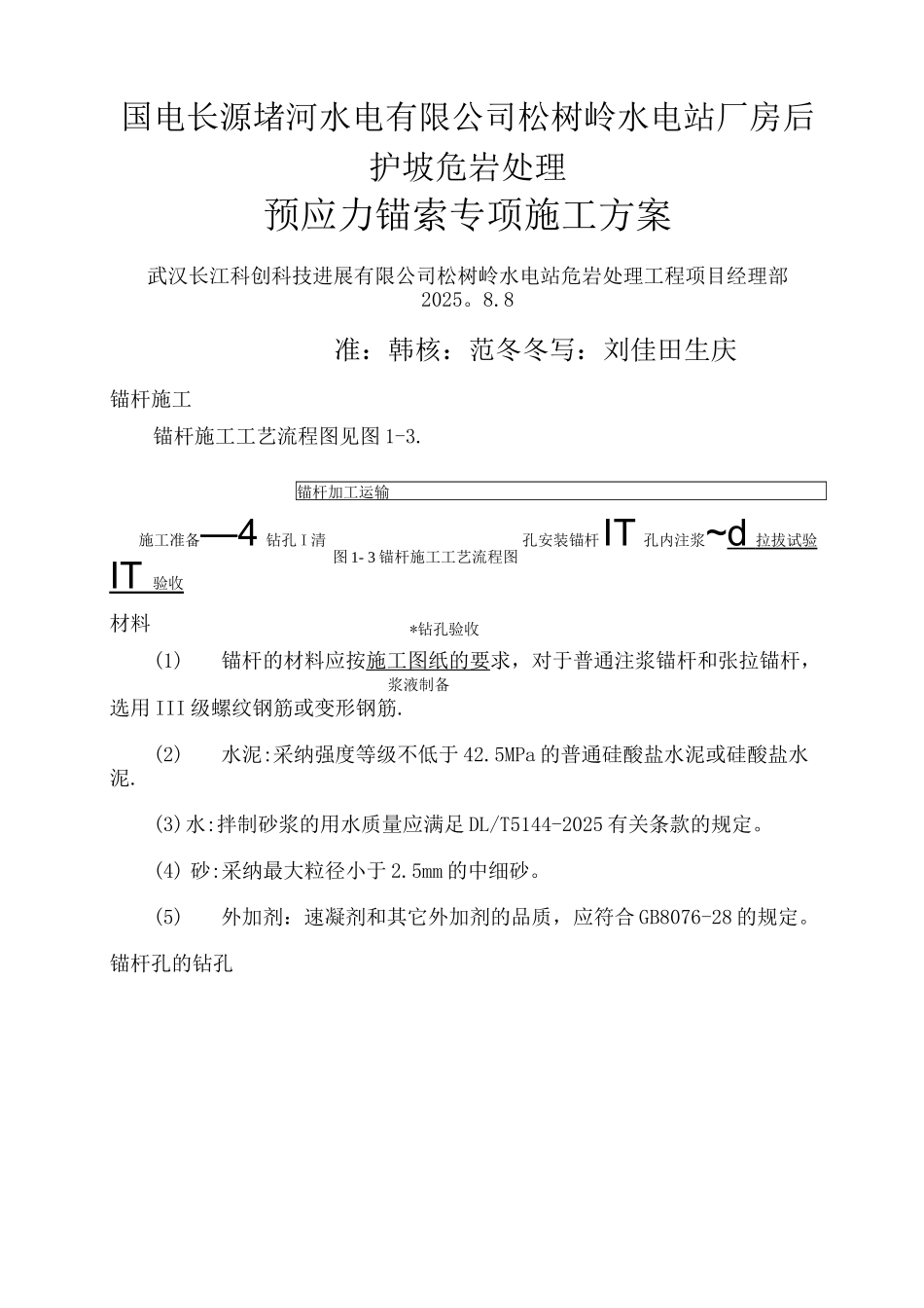 锚杆施工专项施工方案_第1页