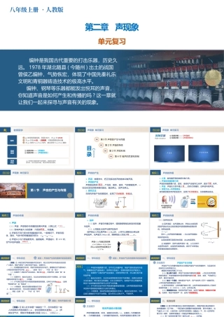  25秋人教八年级物理上册高效课堂第二章+声现象（单元复习课件）