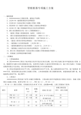 锤击管桩桩基础专项施工方案2