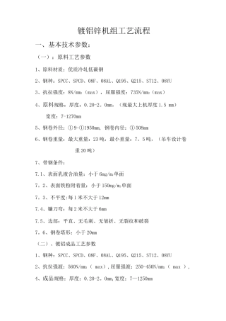 镀铝锌机组工艺流程
