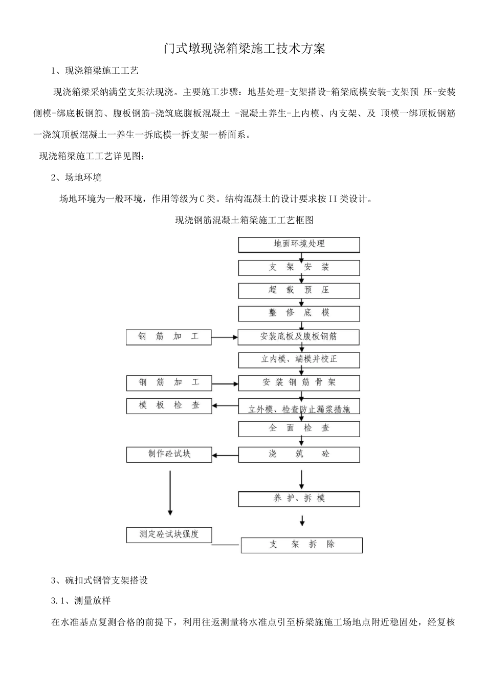 门式墩桥满堂支架施工方案_第1页