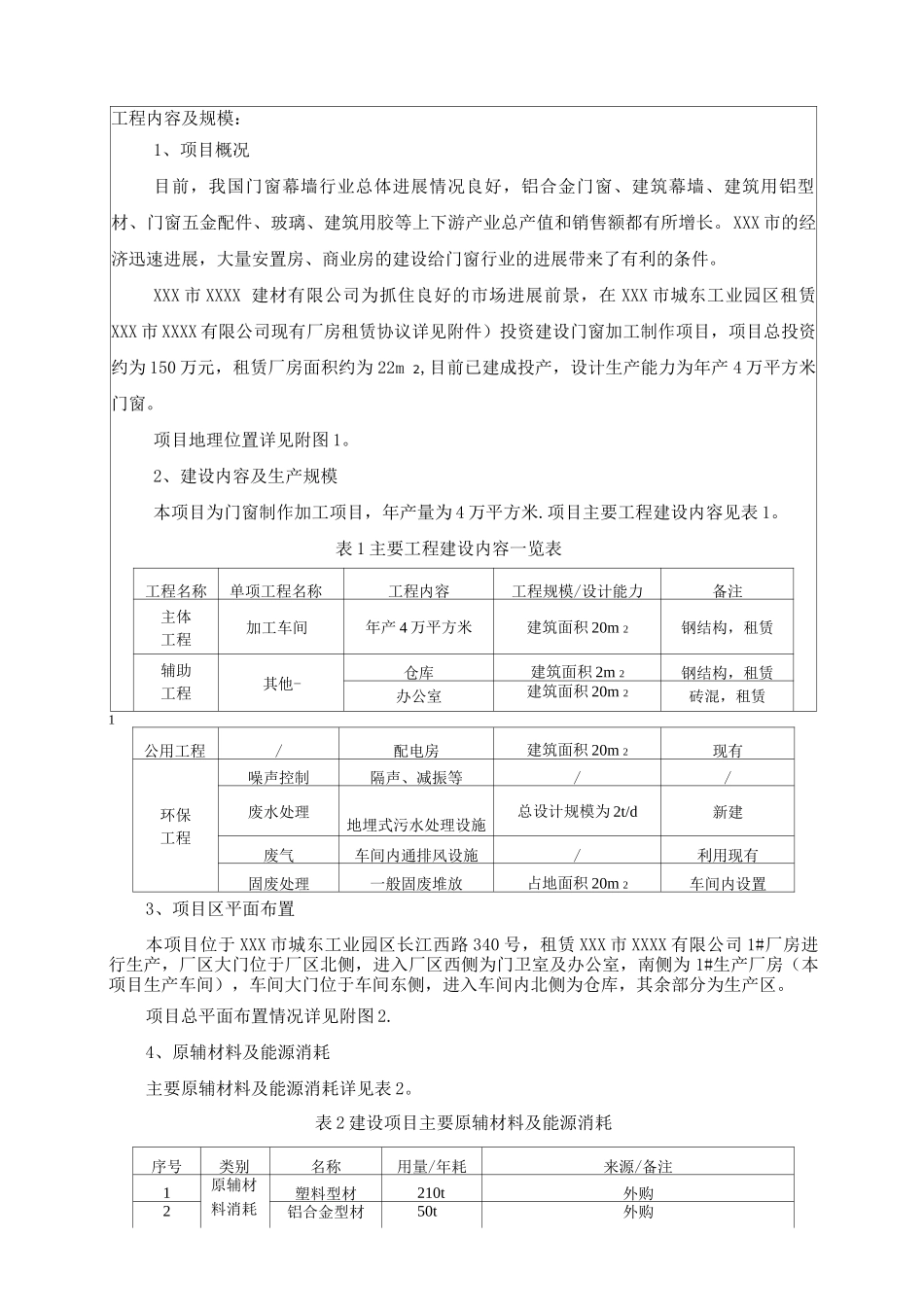 门窗加工制作环评报告表_第2页