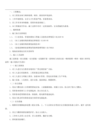 闸门喷锌施工方案