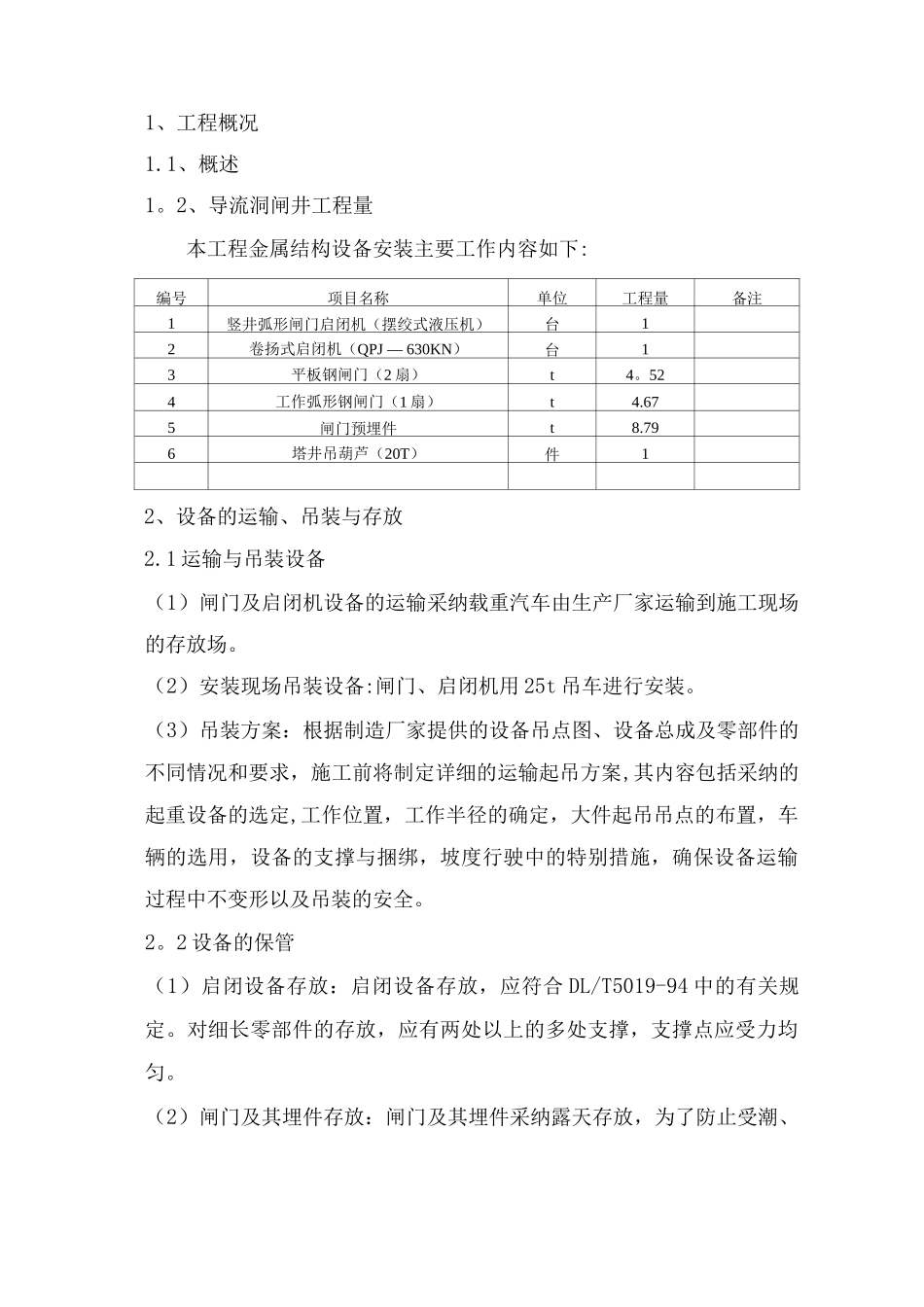 闸门安装施工方案_第1页