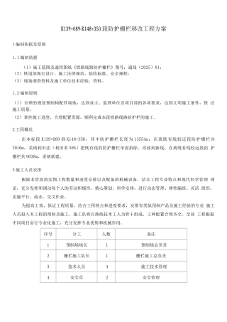 防护栅栏施工方案(K139-K148)