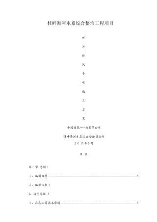 防洪防汛专项施工方案