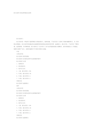 防火卷帘门的规范及说明