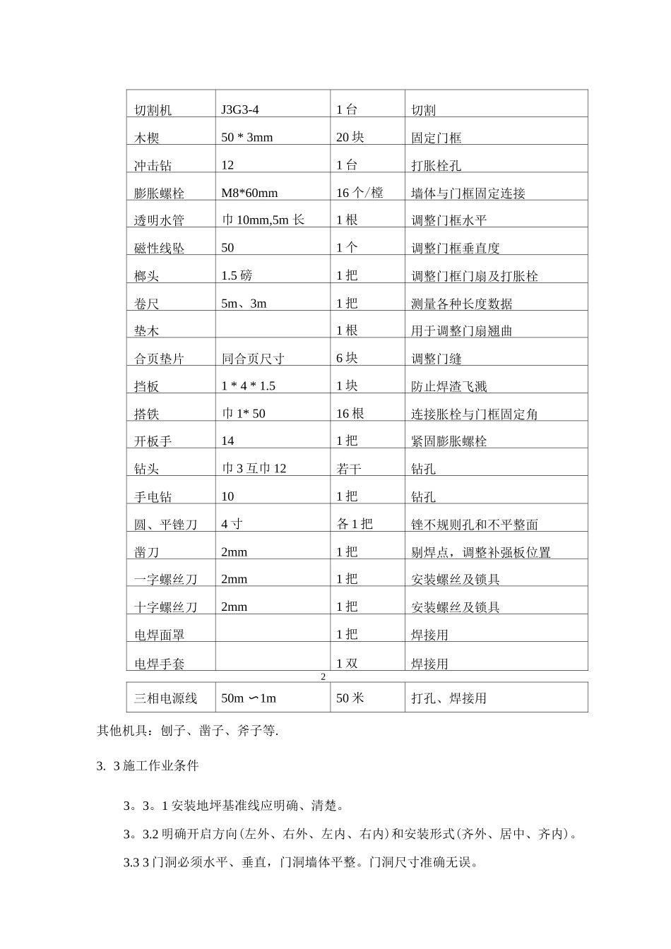 防火门施工方案43_第3页