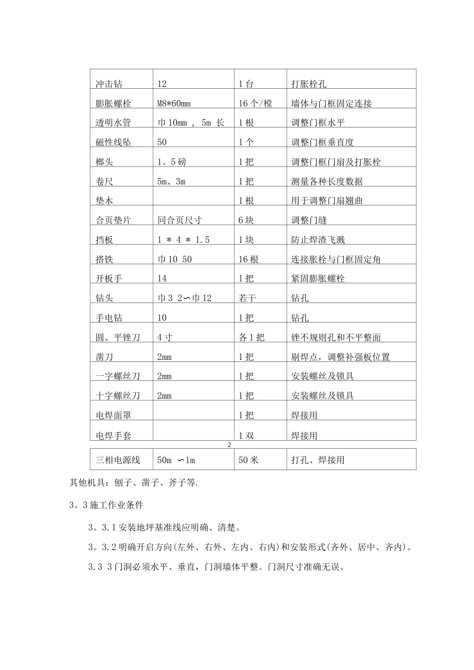 防火门施工方案7_第3页