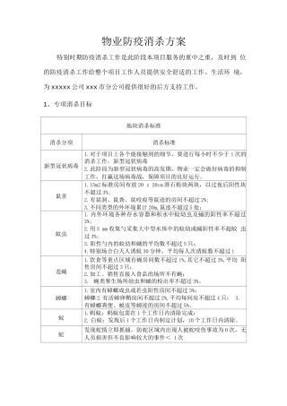 防疫消杀方案