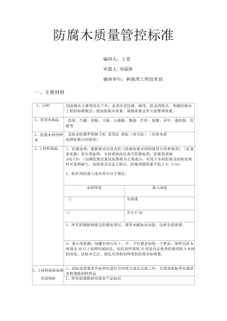 防腐木施工工艺标准-