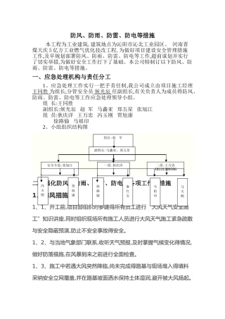 防风防雨防火防雷电