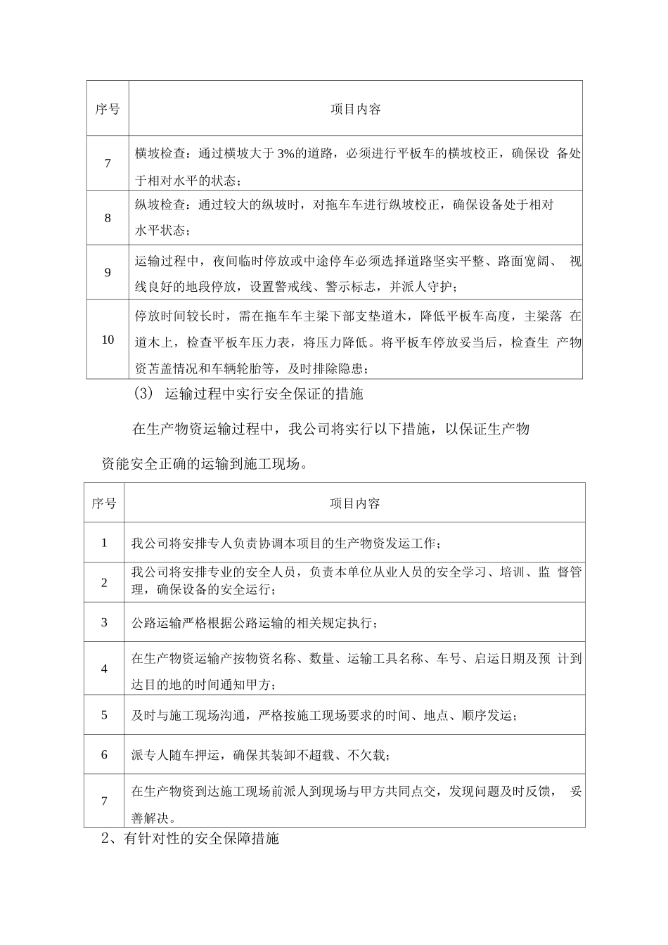 陆运货物运输安全保证措施方案_第2页
