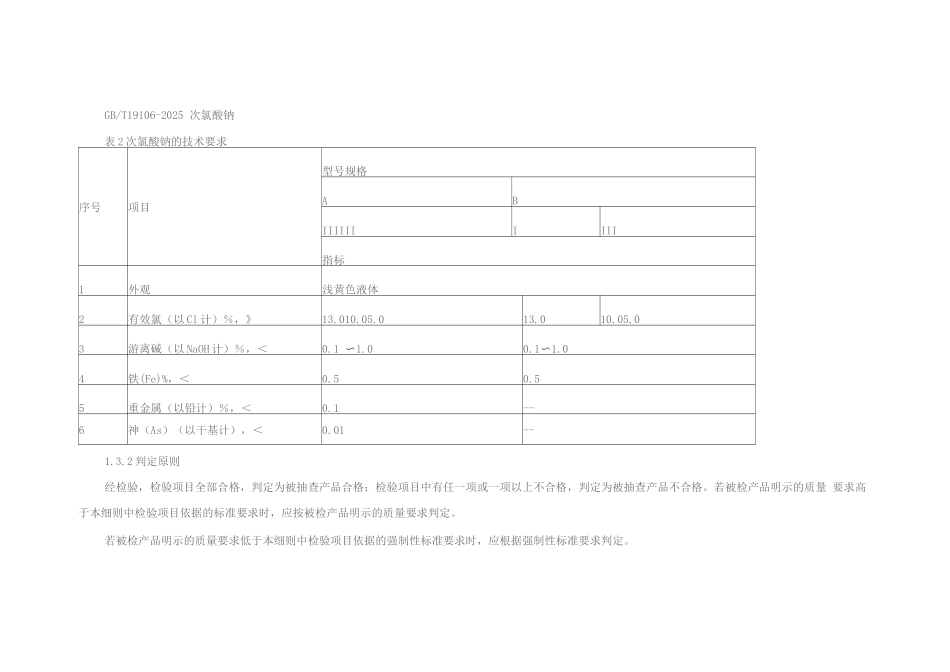 陕西省次氯酸钠质量监督抽查实施细则_第2页