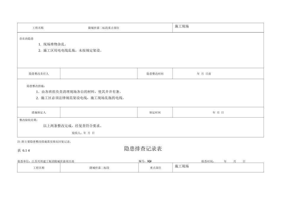 隐患排查记录表：6.1._第3页