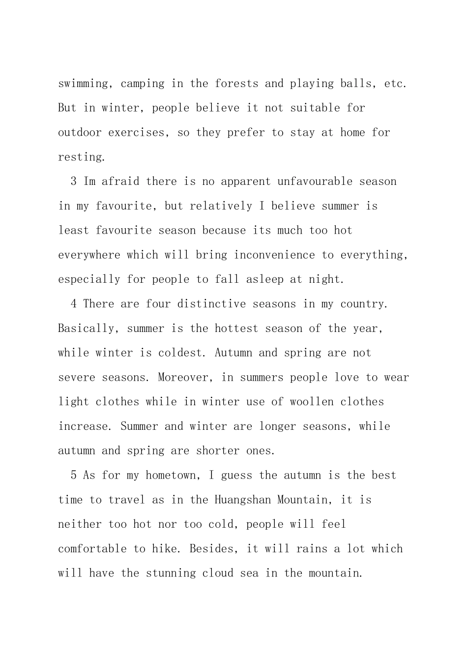 雅思口语话题季节_第2页