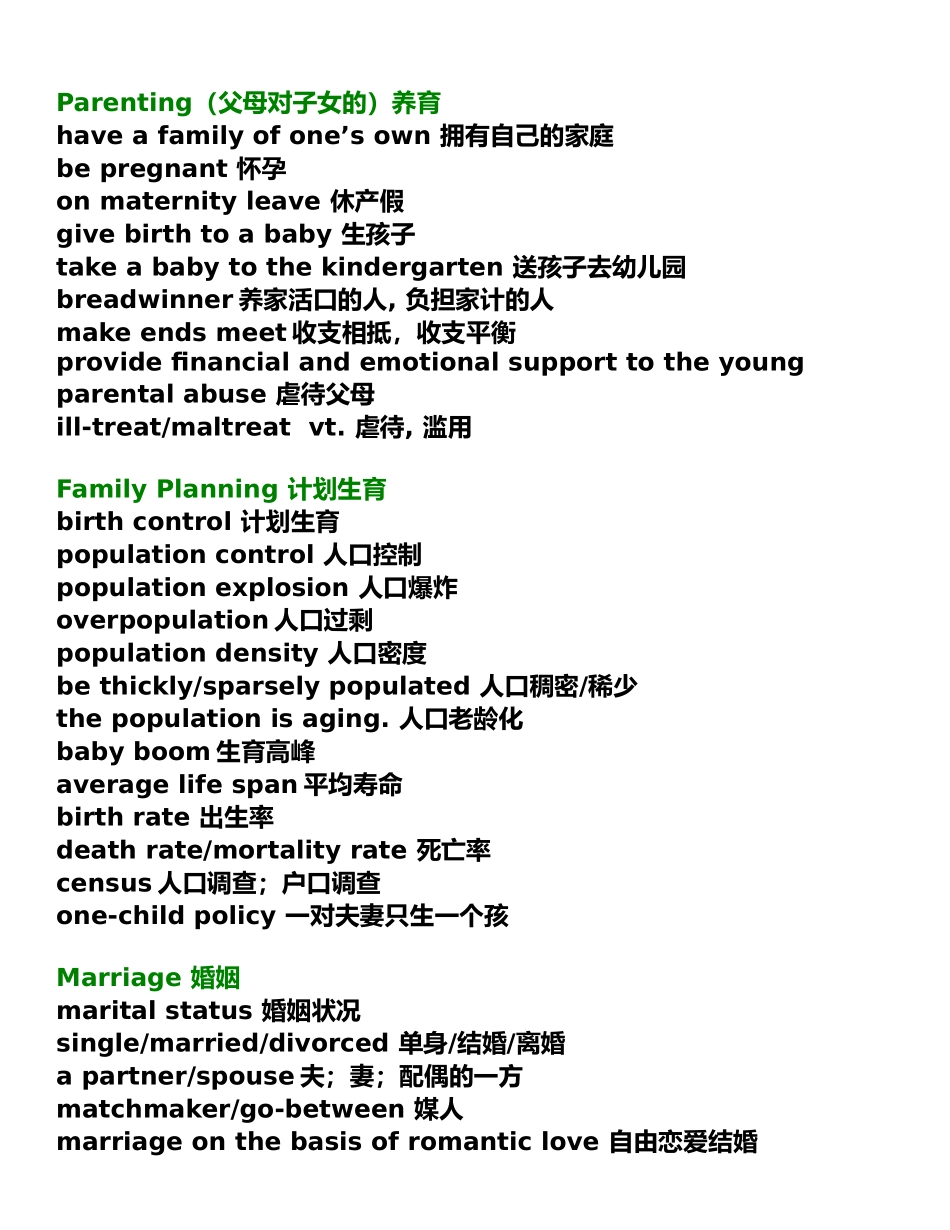雅思口语话题必备词汇_第3页