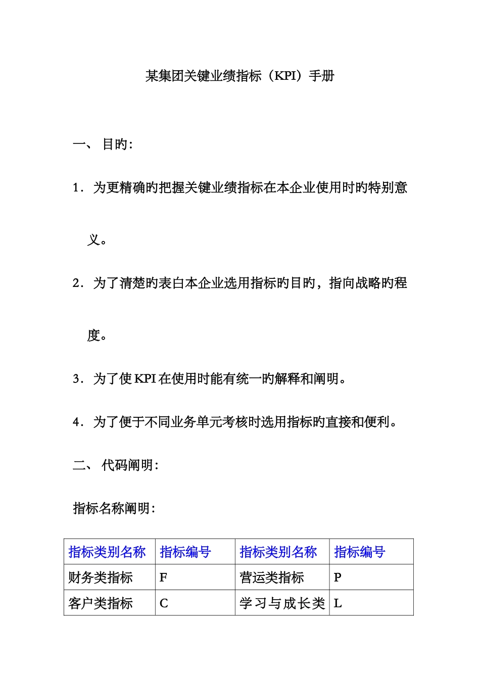 集团关键业绩指标管理知识手册_第1页
