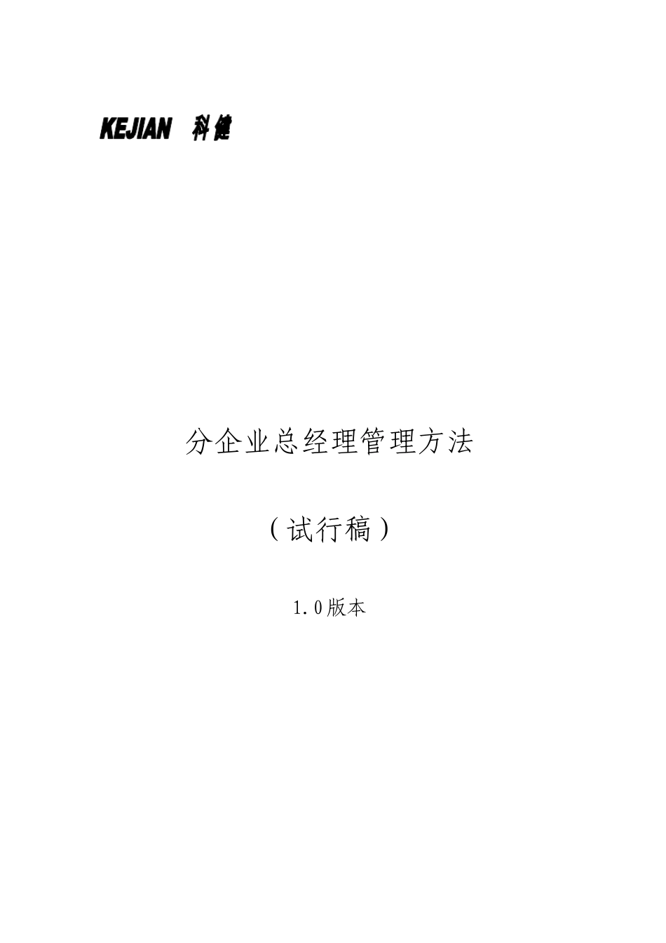 集团分公司负责人管理制度_第1页