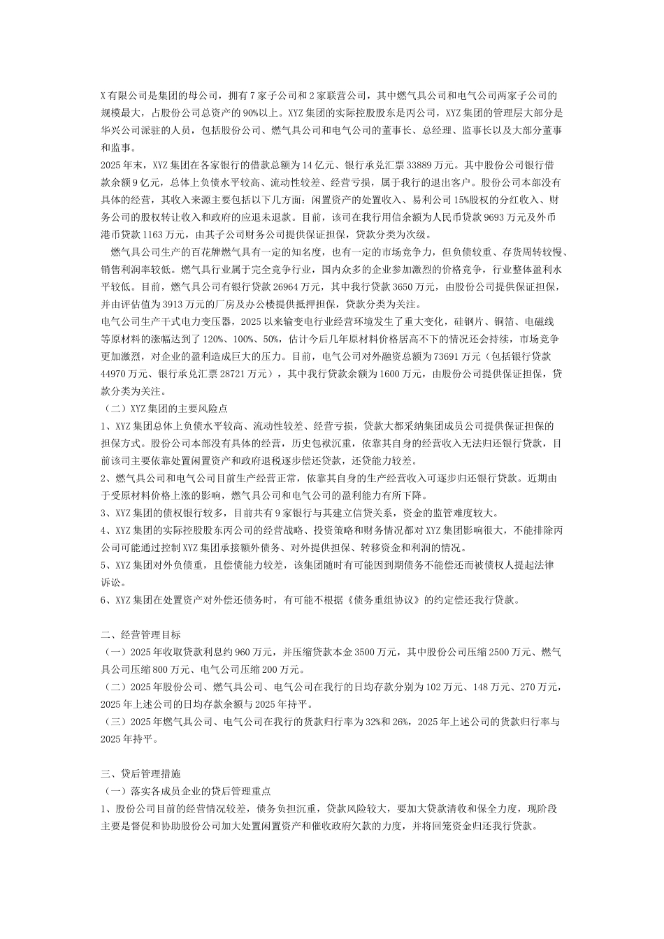 集团客户贷后管理方案_第3页