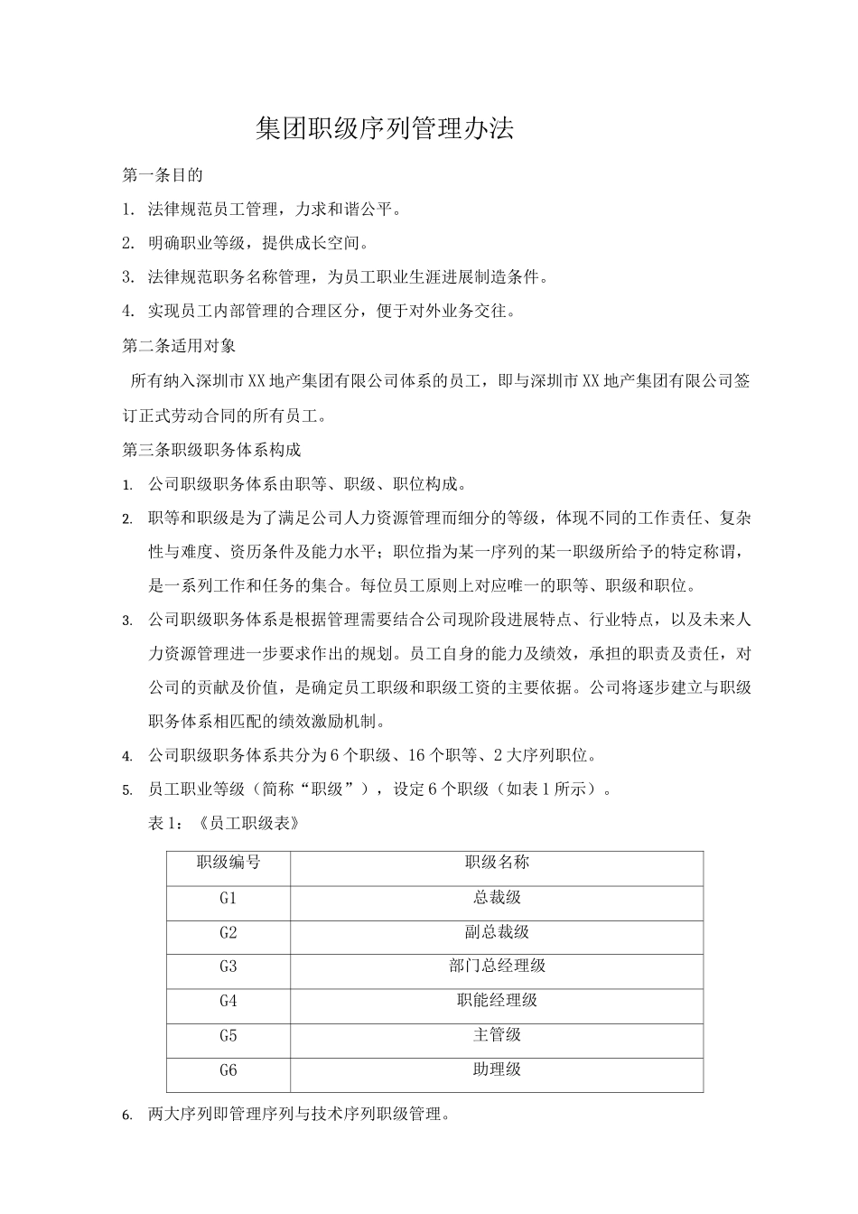 集团职级序列管理办法_第1页