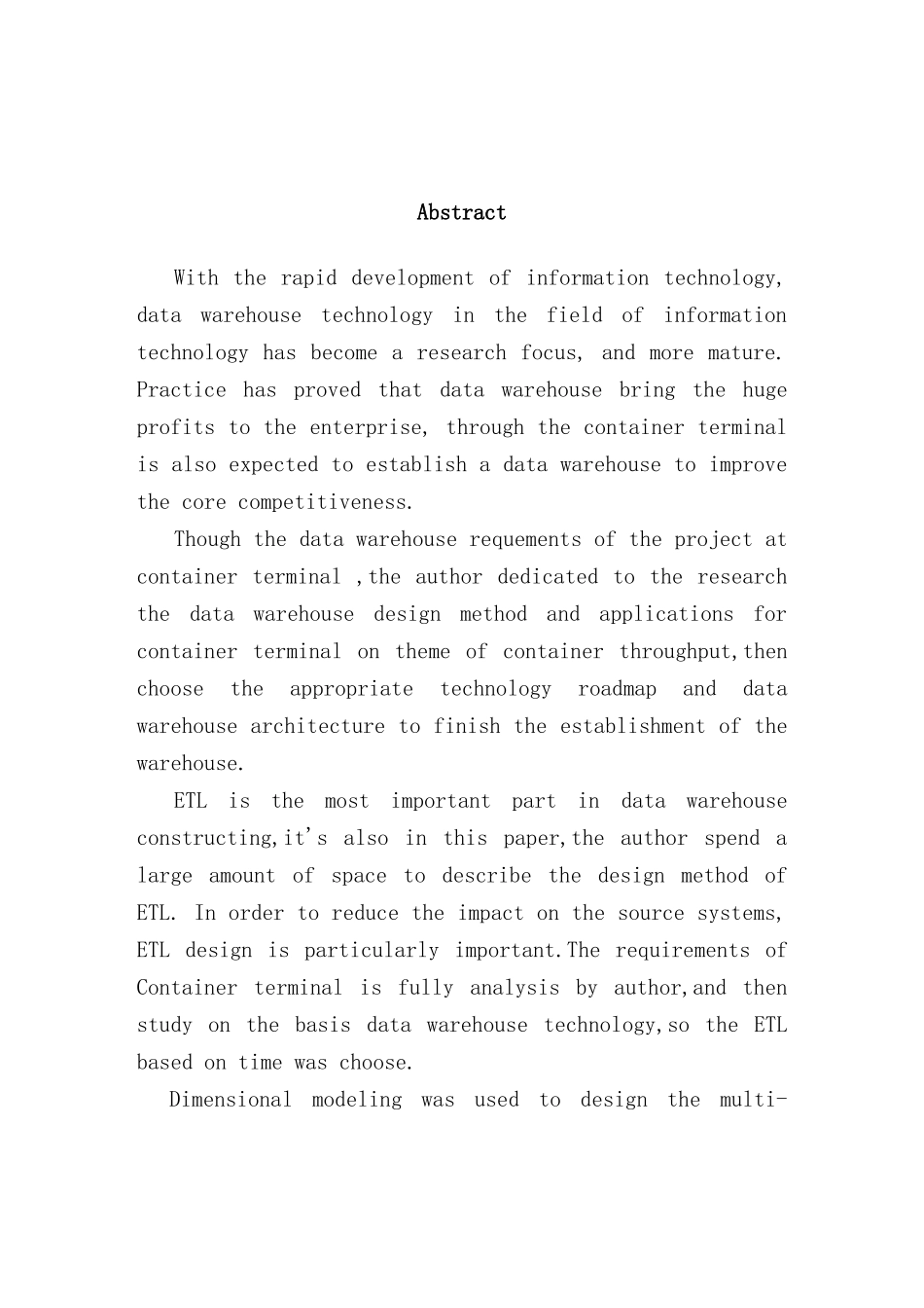 集装箱码头数据仓库的设计与实现_第3页