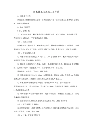 雨水口施工方案及工艺方法