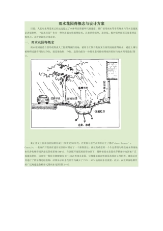雨水花园的概念和设计方案