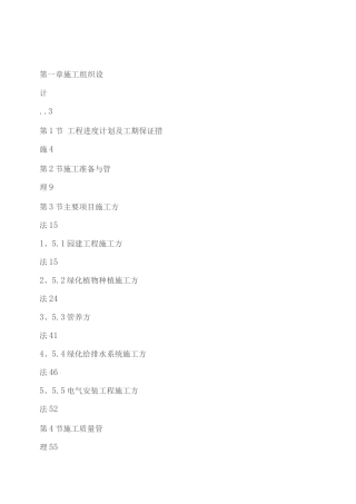 青岛施工组织方案小区景观绿化工程施工组织方案及对策