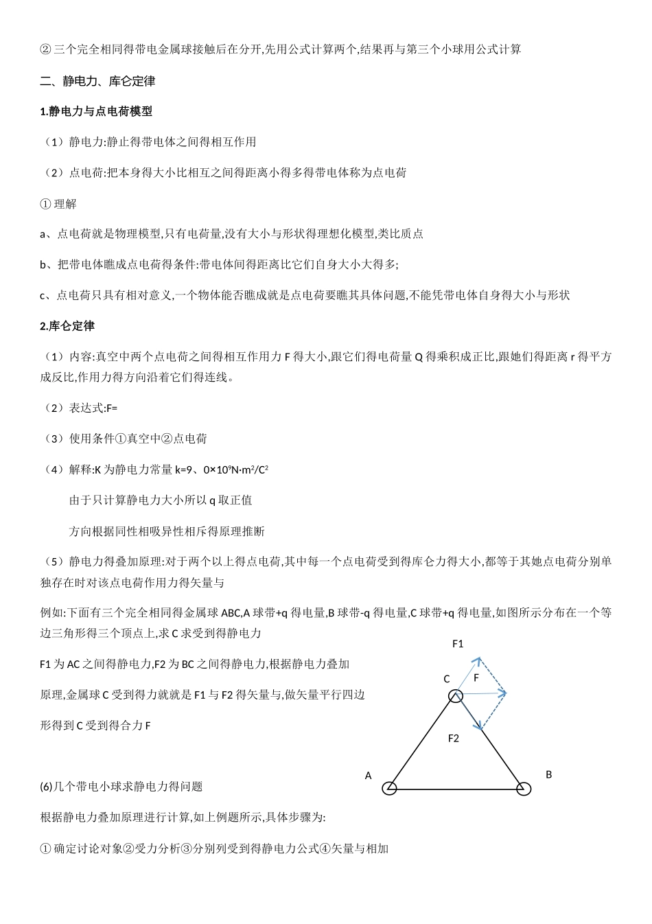 静电场教案讲义_第2页