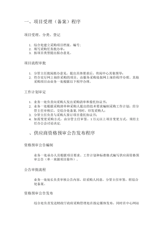 非招标采购项目的流程与说明