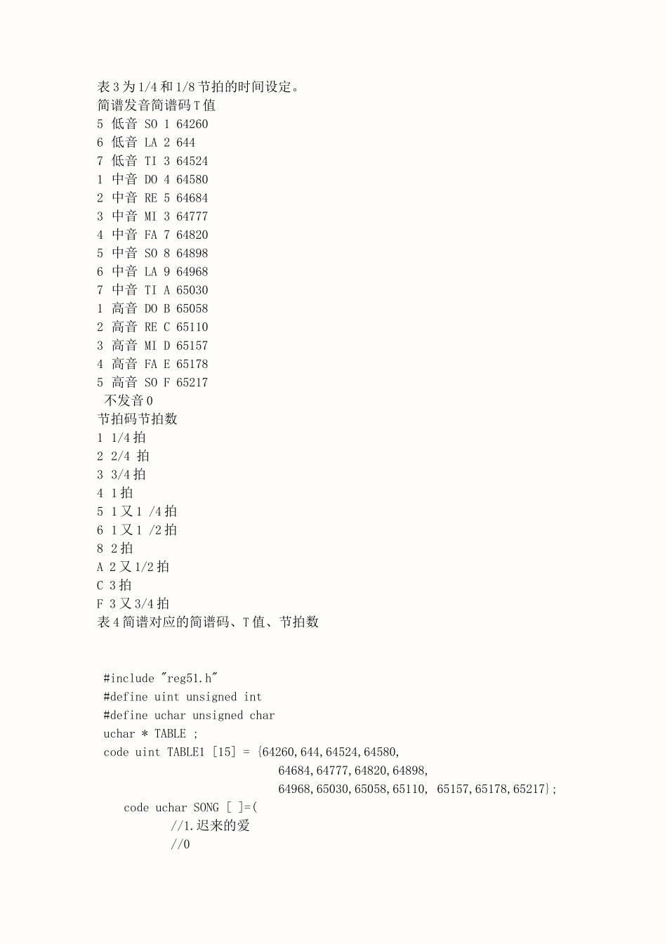 音乐转换成16进制写进单片机的方法_第3页