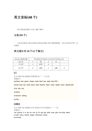 音标学习笔记