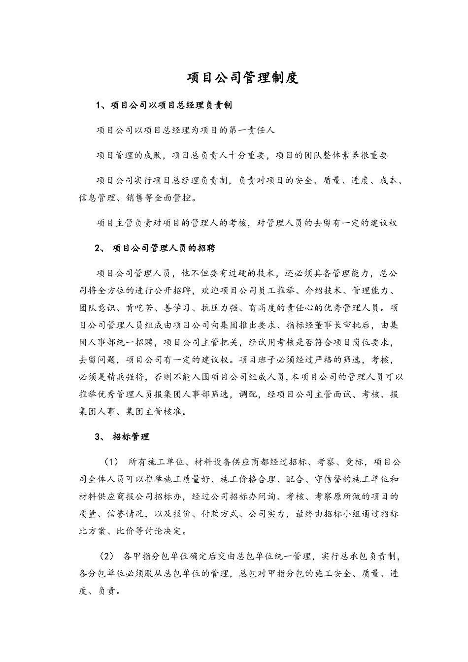 项目公司项目管理制度_第1页