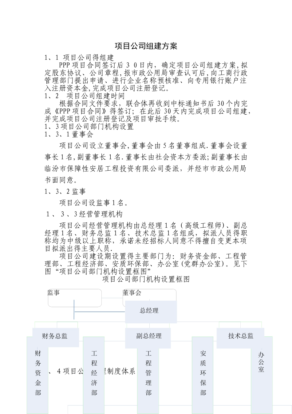项目公司的组建方案_第1页