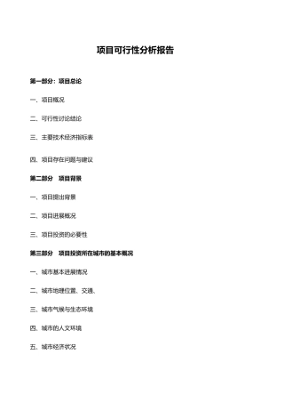 项目可行性方案报告书