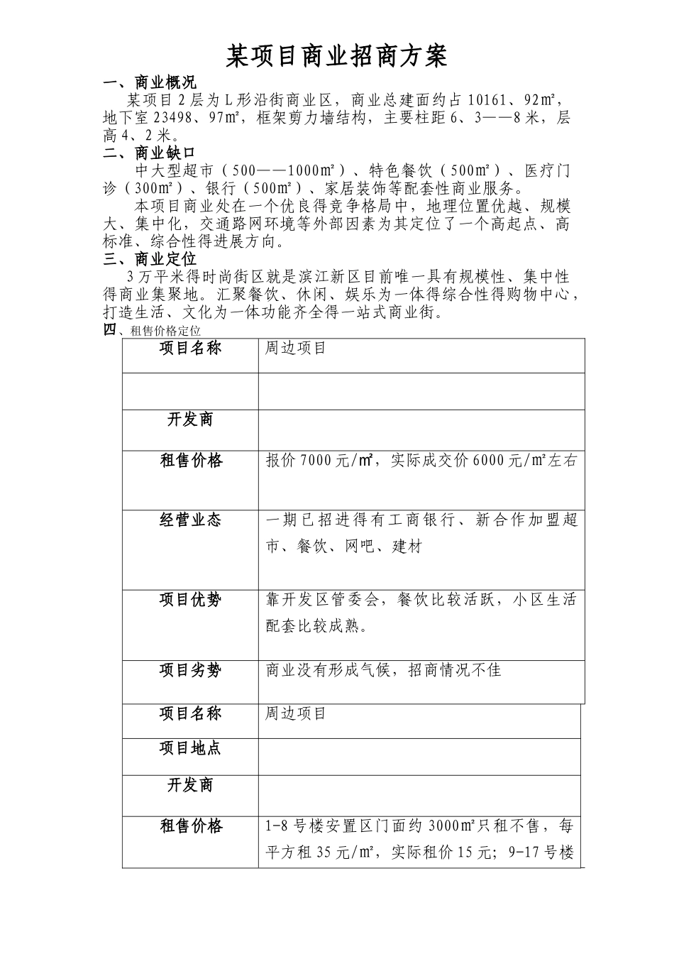 项目商业招商方案_第1页