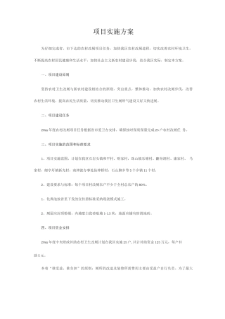 项目实施方案