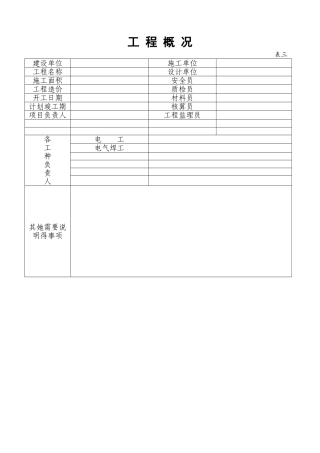 项目工程安全样本