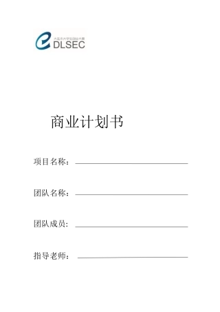 项目策划摘要模板