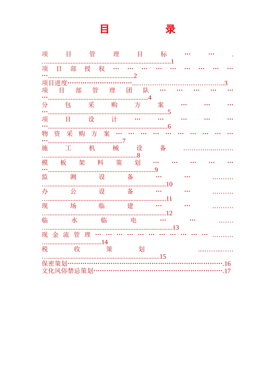 项目策划表格_第2页