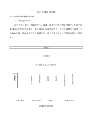 项目管理组织结构