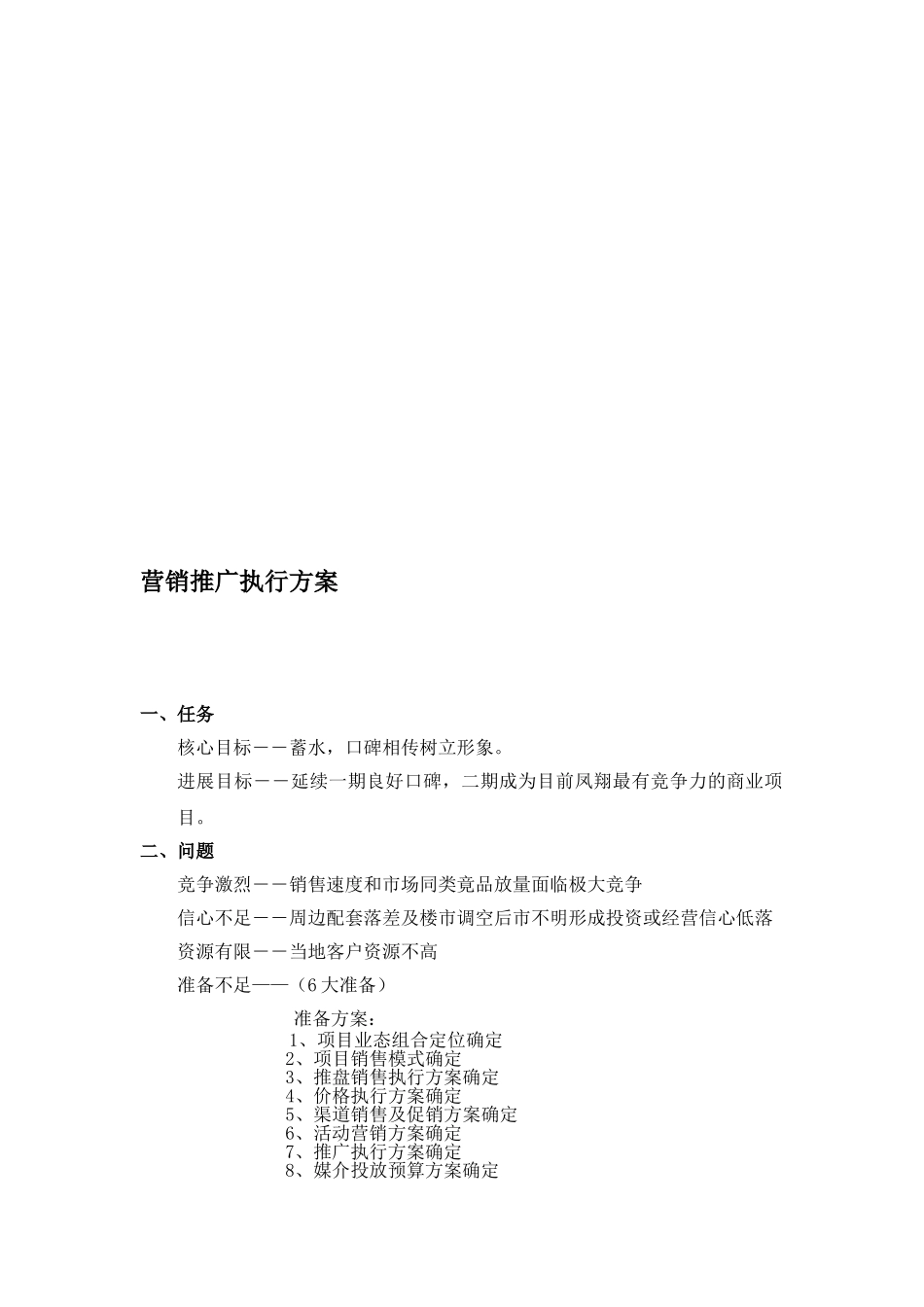项目营销推广执行方案_第2页