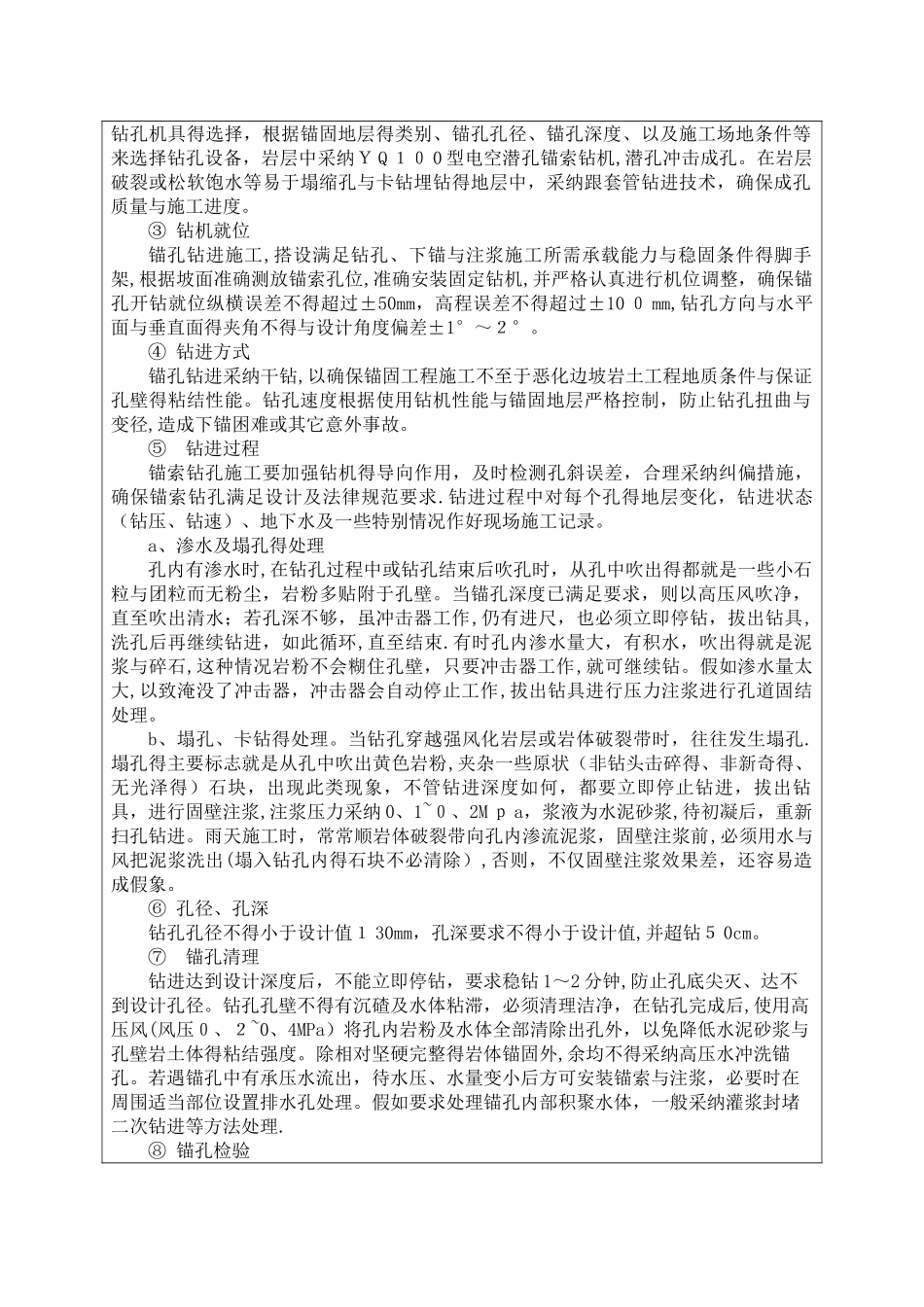 预应力锚索框格梁施工技术交底_第2页