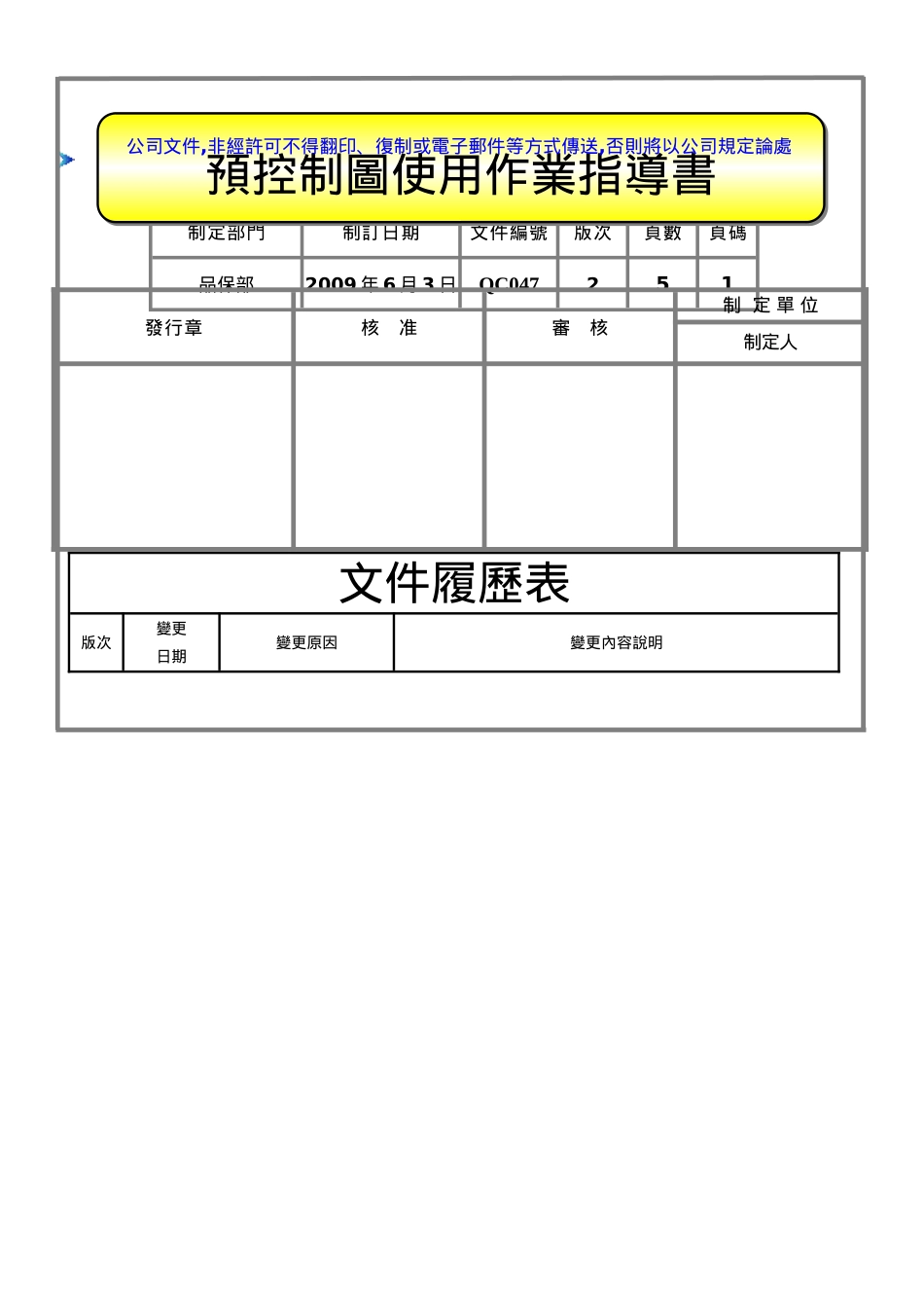 预控制图使用作业指导书_第1页